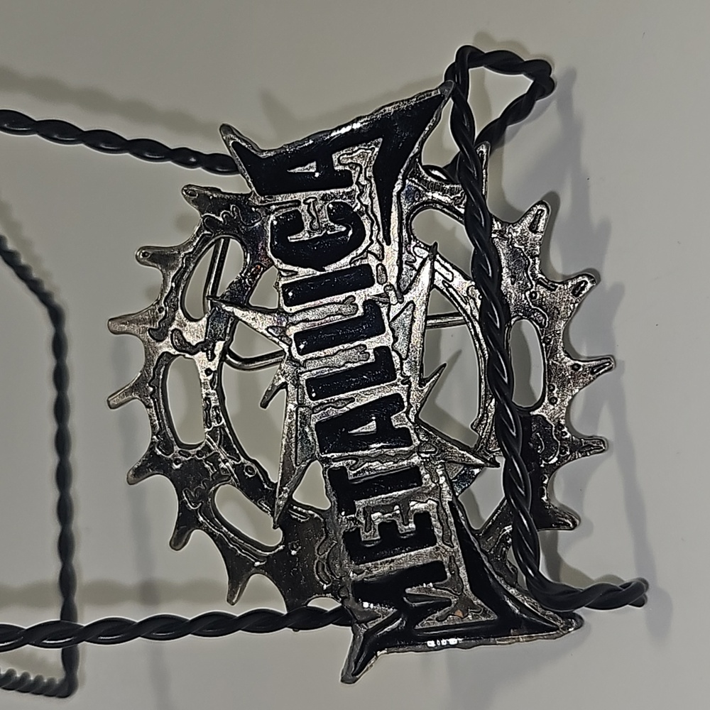 Unisex "Metallica" Saw Bladelike Design Metal Belt Buckle - Picture 3 of 8